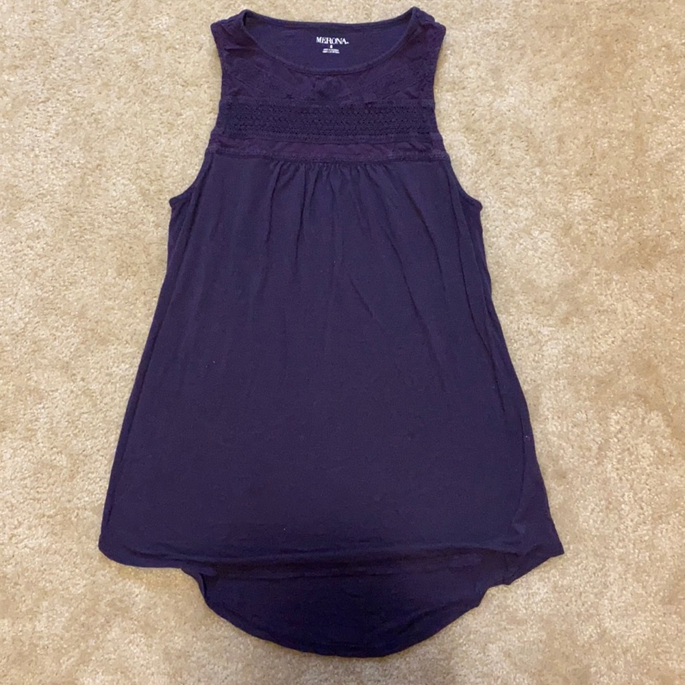 Purple merino tank